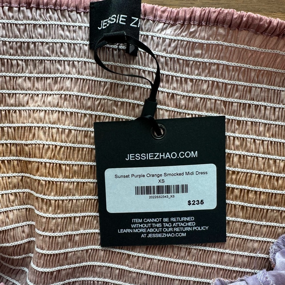Jessie Zhao NWT Sunset Smocked Dress Women’s Size XS - Picture 5 of 5